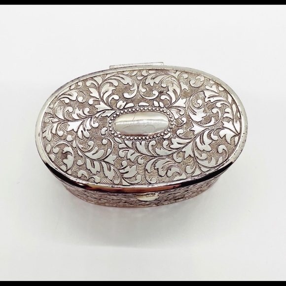 Vintage silver jewellery box